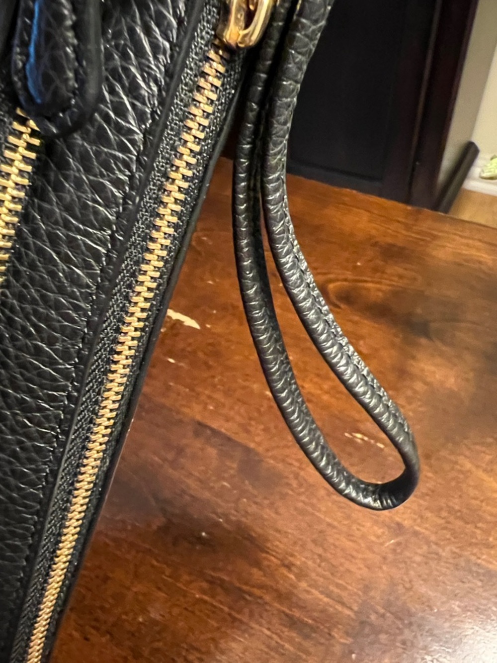 SOLD!!! Coach Dark Brown and Black Signature Canvas Wristlet - Picture 7 of 14